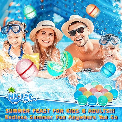 Hiliop soft silicone water balloons safe impact outdoor toy kids adults