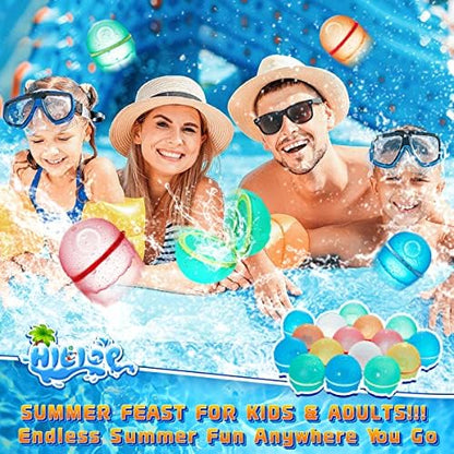 Hiliop soft silicone water balloons safe impact outdoor toy kids adults