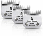7 Skip Tooth Detachable Pet Dog Grooming Steel Blades,Compatible with Andis,Oster A5,Wahl KM10 Series Clippers,Cut Length 1/8-Inch (3.2mm) 1 Pack - Image 9
