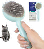 Collected pet fur being easily wiped off the VIOJOJO slicker brush shutter plate.