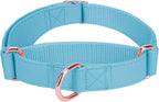 Soft Leather Martingale Dog Collar - Adjustable Rose Gold Limited Slip Collars [Easy to Clean], Stylish Durable Heavy Duty Nylon No Pull Training Collar for Small Medium Large Dogs M Purple - Image 13