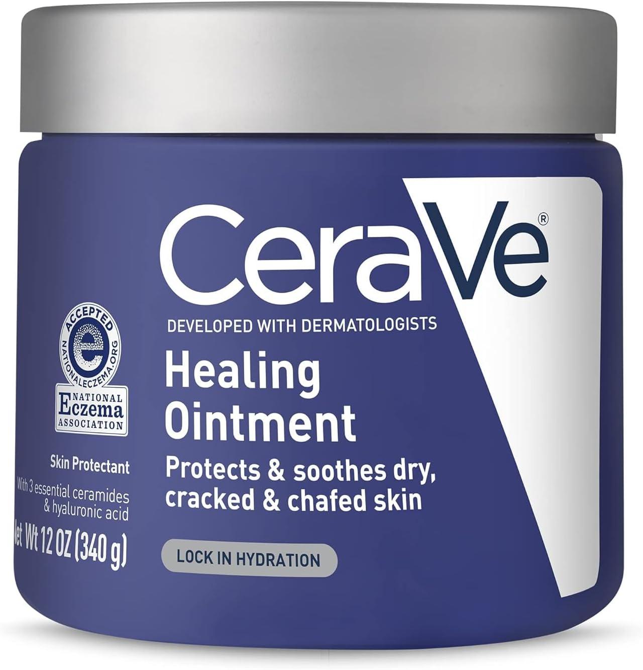 CeraVe Healing Ointment 12 oz petrolatum ceramides and hyaluronic acid for cracked dry skin