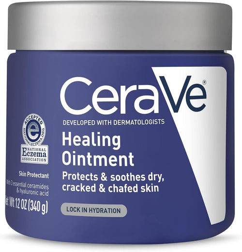 CeraVe Healing Ointment 12 oz petrolatum ceramides and hyaluronic acid for cracked dry skin