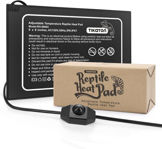 Tikaton Reptile Heat Pad front view with temperature dial