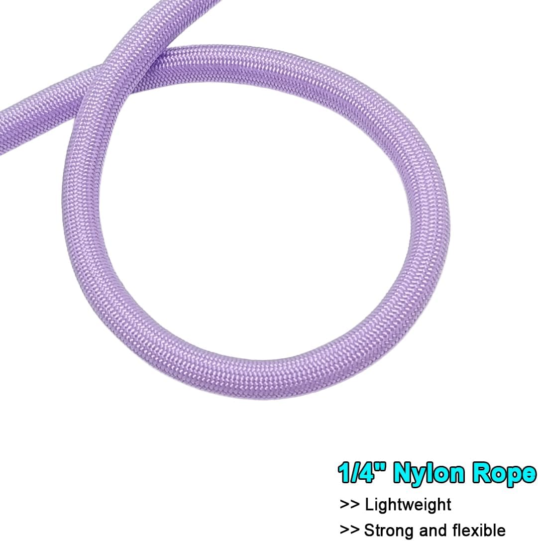 MayPaw purple nylon leash with leather connector detail