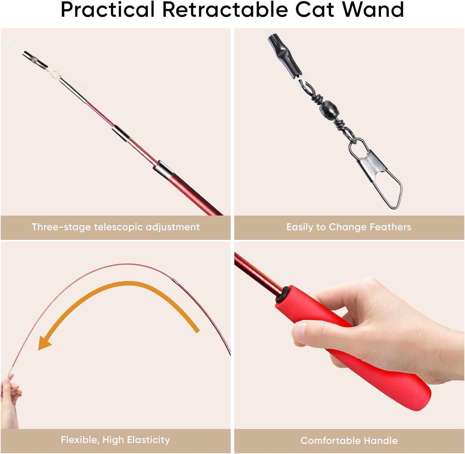 YULOYI premium cat entertainment bundle featuring multiple teaser replacements for bonding play