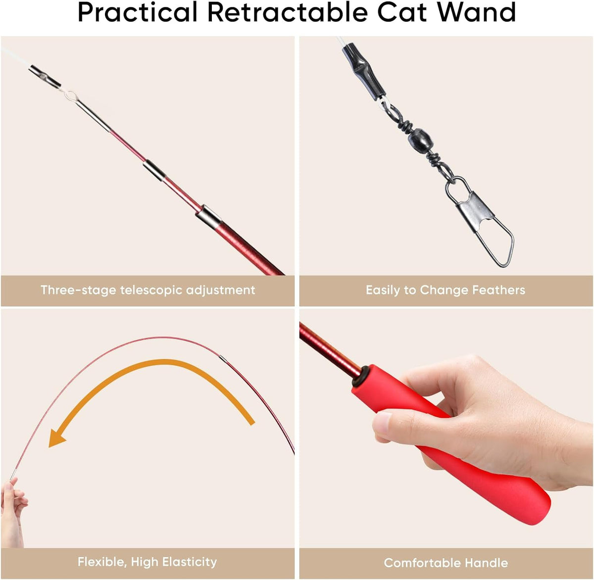 YULOYI premium cat entertainment bundle featuring multiple teaser replacements for bonding play