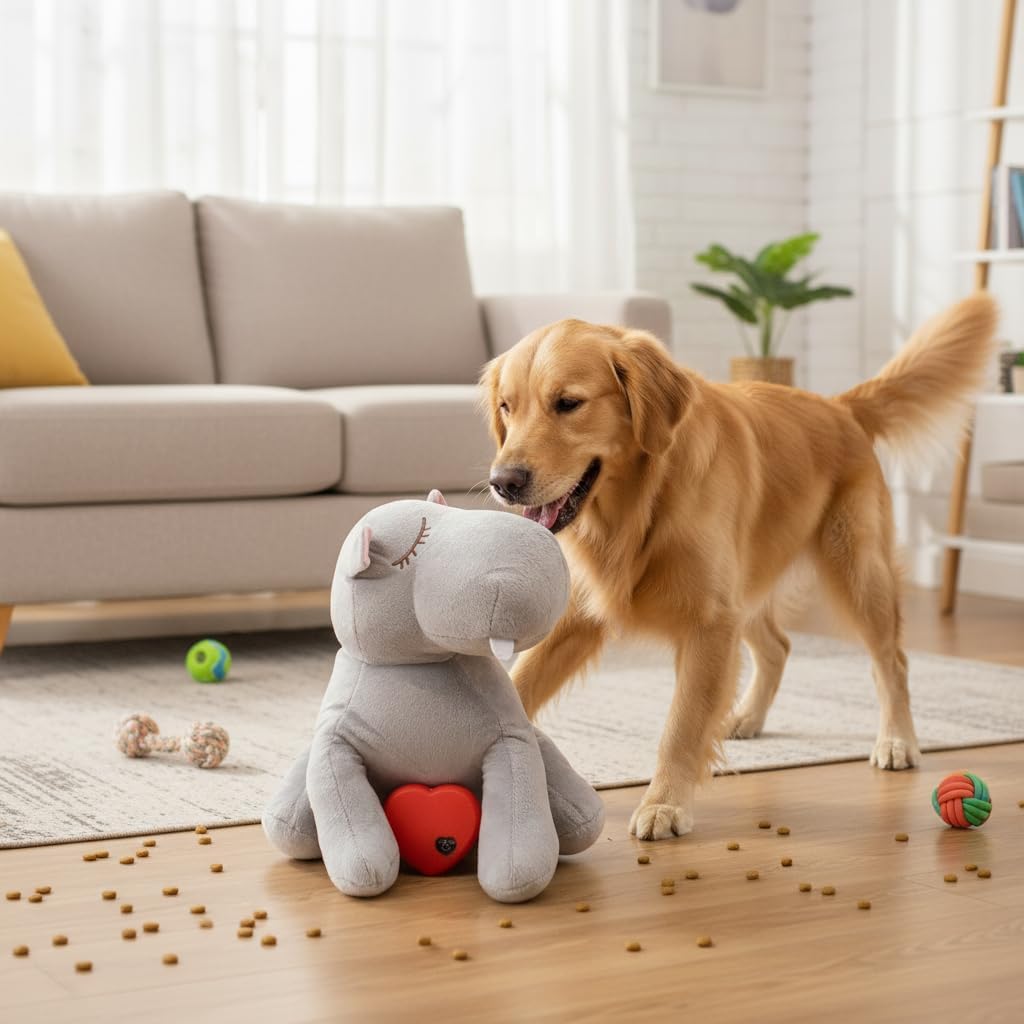 3T GROUP Puppy Heartbeat Toy Sleep Aid Dog Heartbeat Stuffed Animal Toy for Puppy Essentials Plush Pillow Pet Calming Anxiety Relief (Beige) - Image 10