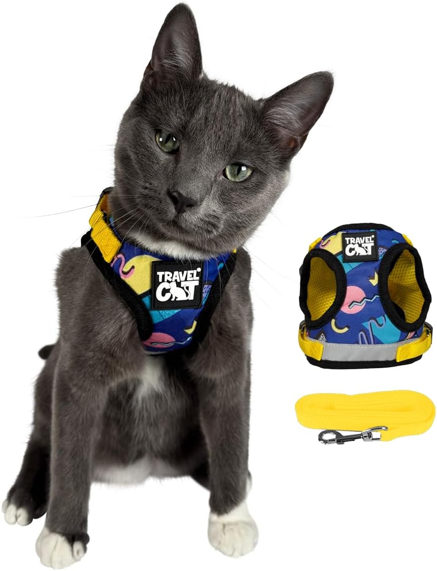 Travel Cat Harness and Leash Set - Adjustable Fit Mesh Cat Harness and Reflective Strap - Comfort Walking Vest for Kitten for Outdoor Walking, Hiking (Small, Orange) - Image 11