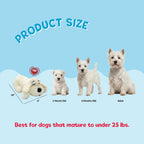 Snuggle Puppie Junior toy inside a dog crate