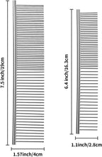 Flezoo pet grooming comb showing wide and narrow teeth design