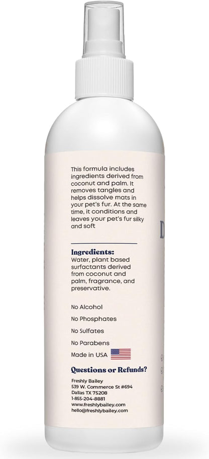 Close up view of the spray nozzle on the Freshly Bailey feline detangling and conditioning product