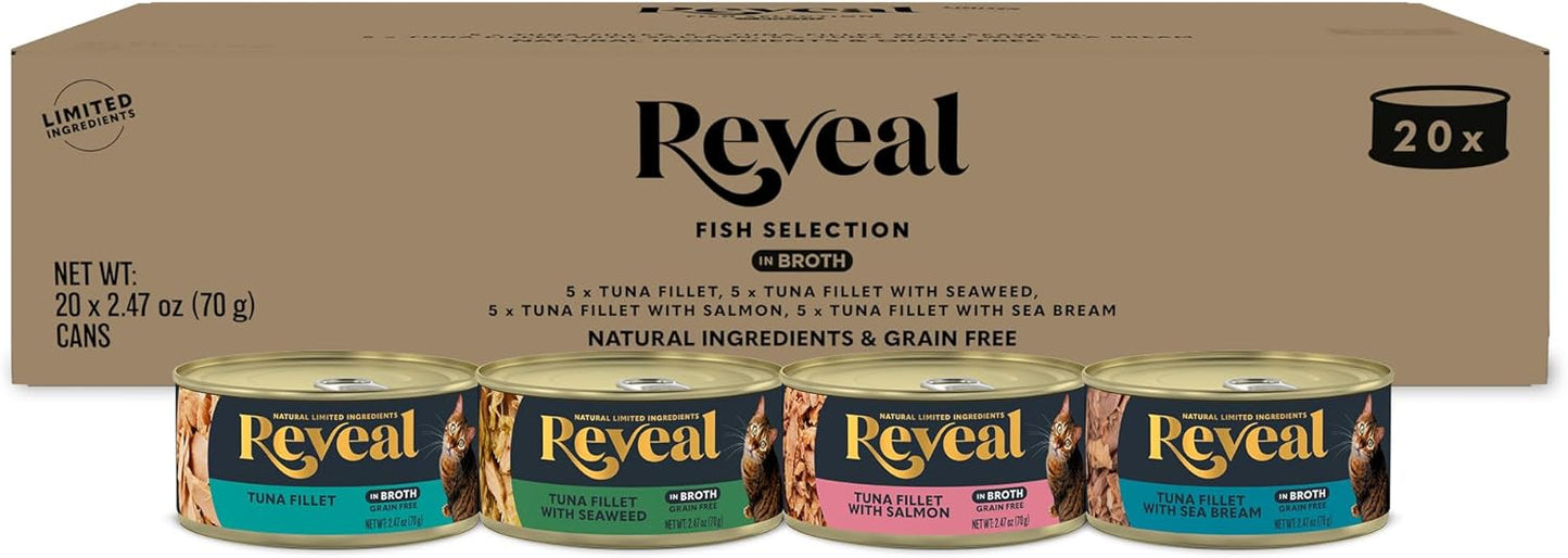 Reveal natural wet cat food 20 pack box