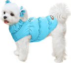 ABRRLO Winter Warm Dog Jacket for Small Medium Dogs Cat Cold Weather Coats with Harness Paded Dogs Fleece Vest Waterproof Windproof Dog Snow Jacket Pet Puppy Clothes (Pink,S) - Image 8