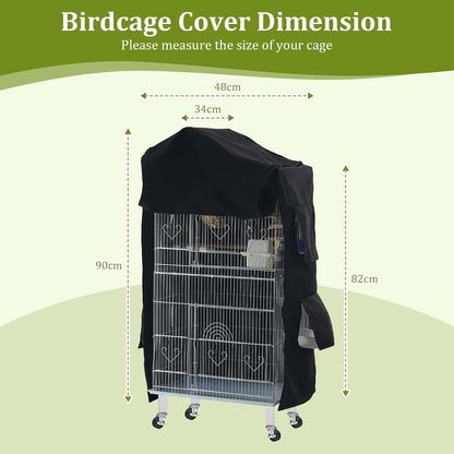 Gralara style a square bird cage blackout cover protecting parakeets