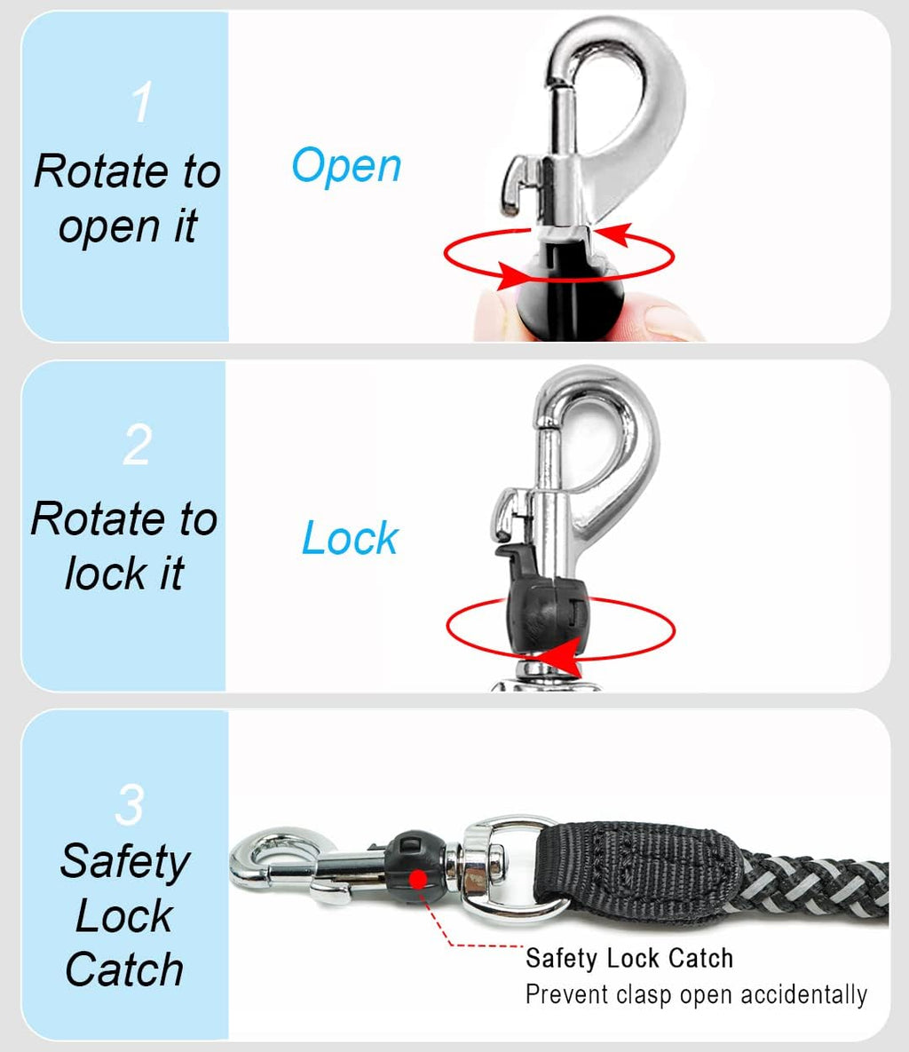 Mycicy short dog leash 3 feet length variant for medium and large dogs