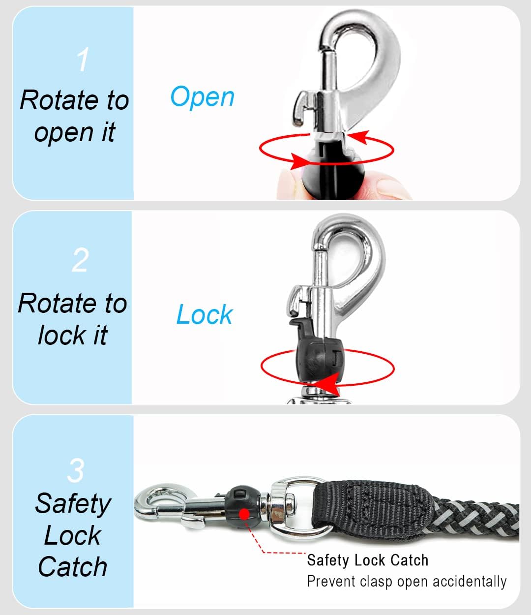 Mycicy short dog leash 3 feet length variant for medium and large dogs