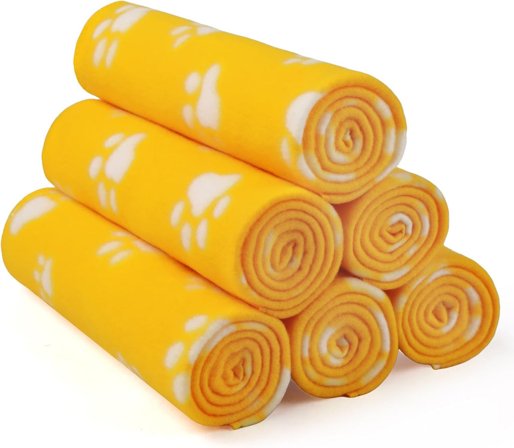 LINENLUX Cute Dog Blanket for Small Medium Dogs 6-Pack Soft Stretchy Fleece Blankets for Pet Cat Puppy Warm Wrinkle-Resistant Throw for Couch Bed Outdoor Mix 31x24 inch (Pack of 6) - Image 14