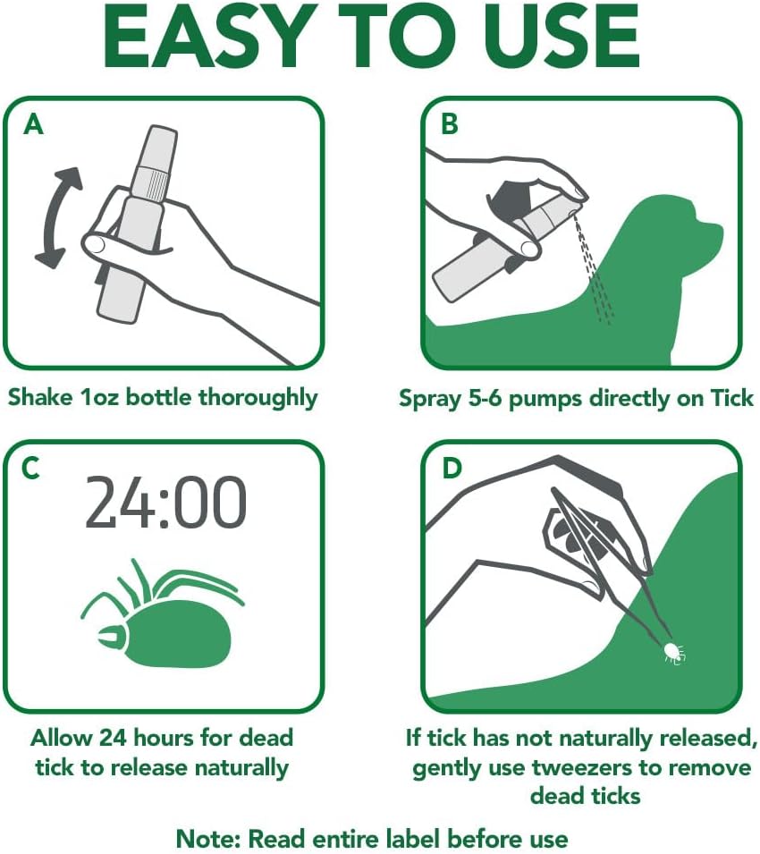 Product box and bottle of Vet's Best tick spray for dogs