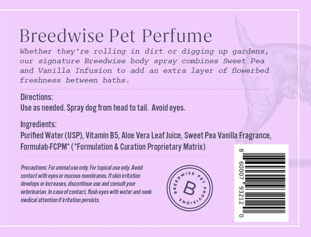 Breedwise pet grooming mist 4 fluid ounce spray bottle