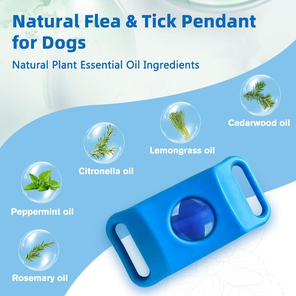 Trihood dog flea repellent tag with silicone buckles