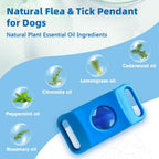 Trihood dog flea repellent tag with silicone buckles