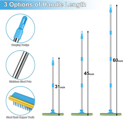 mupapi Carpet Rake for Pet Hair Removal, Reusable Pet Hair Remover Broom, 60'' Adjustable Long Handle Dog and Cat Hair Remover Tool Set of 3, Lint Remover Scraper for Carpets, Rugs, Mats, Couch, Car - Image 9