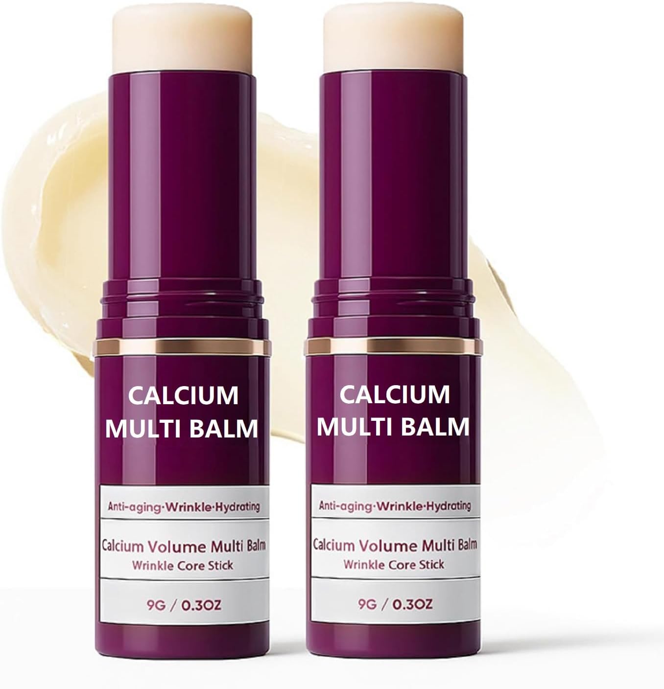 Maggidea Calcium Volume Multi Balm Stick front view of the two pack packaging showcasing the anti-aging skincare sticks.