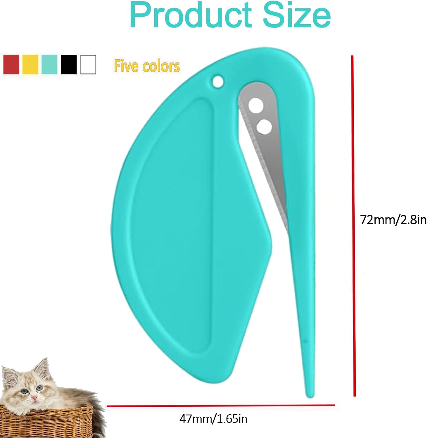 HeartfeltYIre grooming tool showing stainless steel blade detail