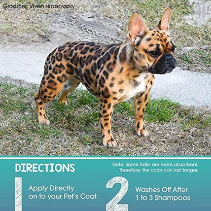 Application of Opawz pet paint pen on dog fur