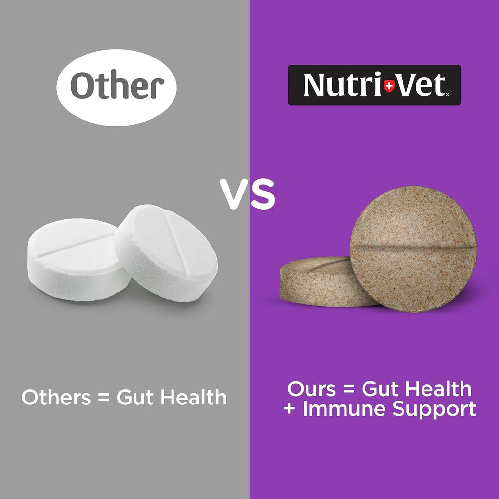 Nutri-Vet liver flavored chewable tablets product packaging back label
