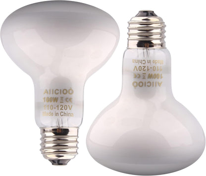 Aiicioo Reptile Basking Light Bulb - 150W Reptile Heat Lamp 2 Pack UVA Daylight Amphibians Basking Bulb for Bearded Dragon Turtle Hermit Crab Gecko Lizard Chicken - Image 15