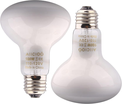 Aiicioo Reptile Basking Light Bulb front view daytime heat lamp for terrariums