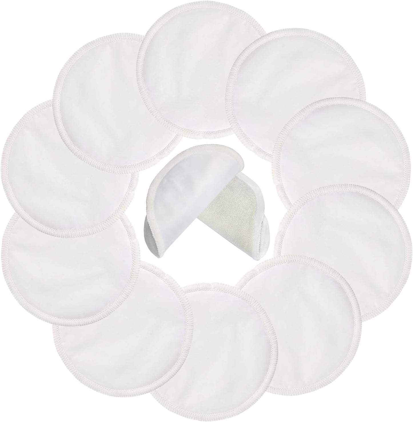 Pinowu reusable nursing pads front view with 10 pack packaging
