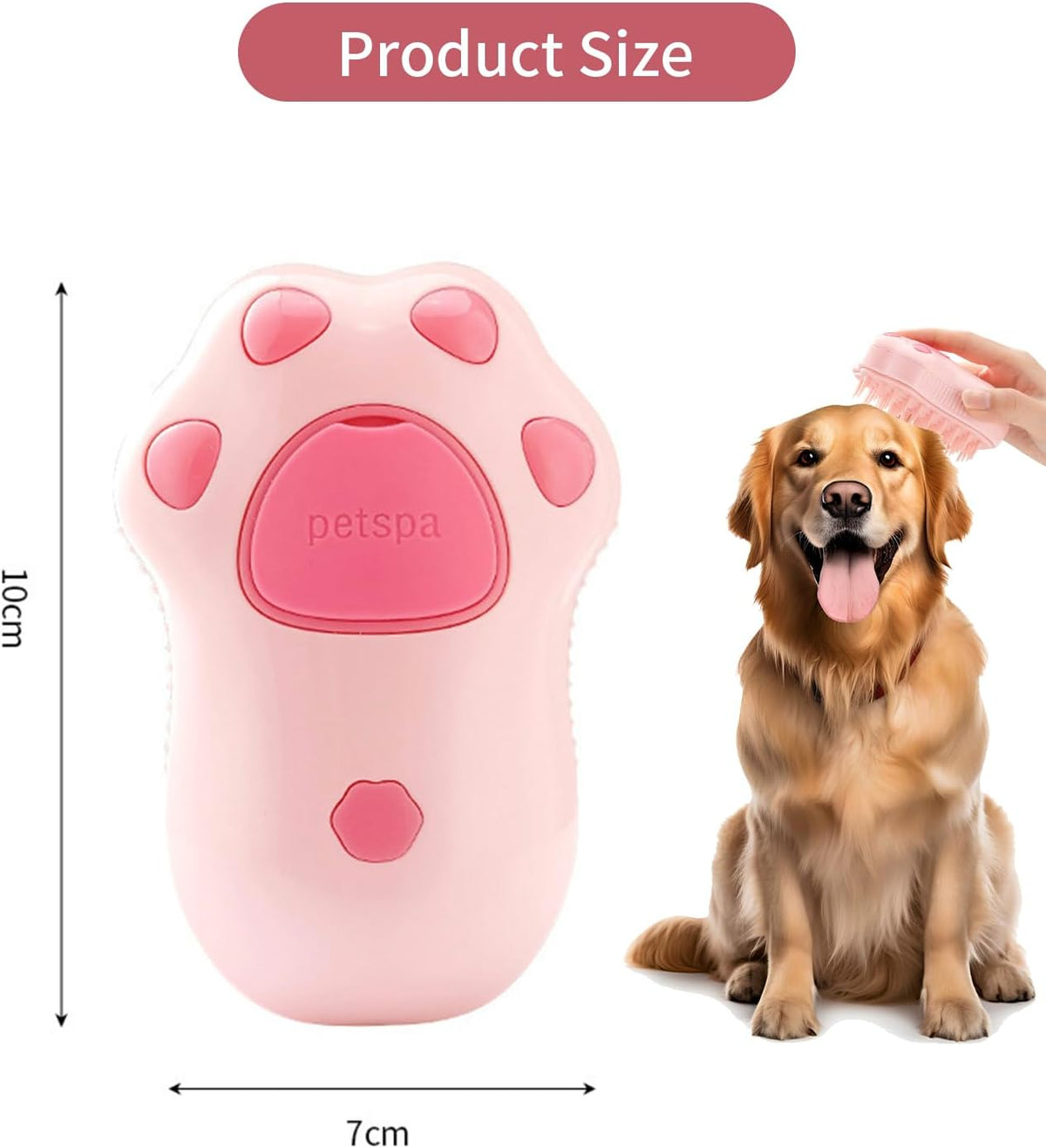 Market Union pet grooming brush with mist spray function