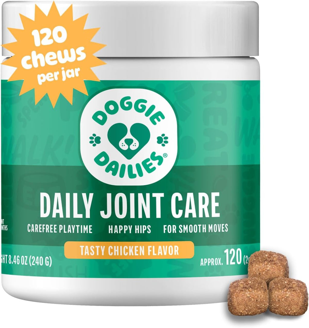Doggie Dailies, Hip and Joint Supplement for Dogs, Glucosamine Chondroitin, Premium Hip and Joint Chews for Dogs All Breeds & Sizes, Dog Vitamins and Supplements, (Chicken) 225 Chews - Image 13