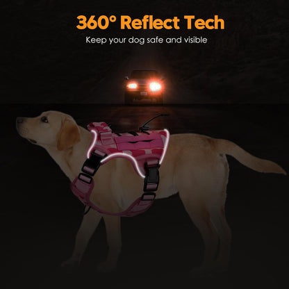 Bruvoalon K9 service dog harness showing breathable mesh padding for outdoor comfort