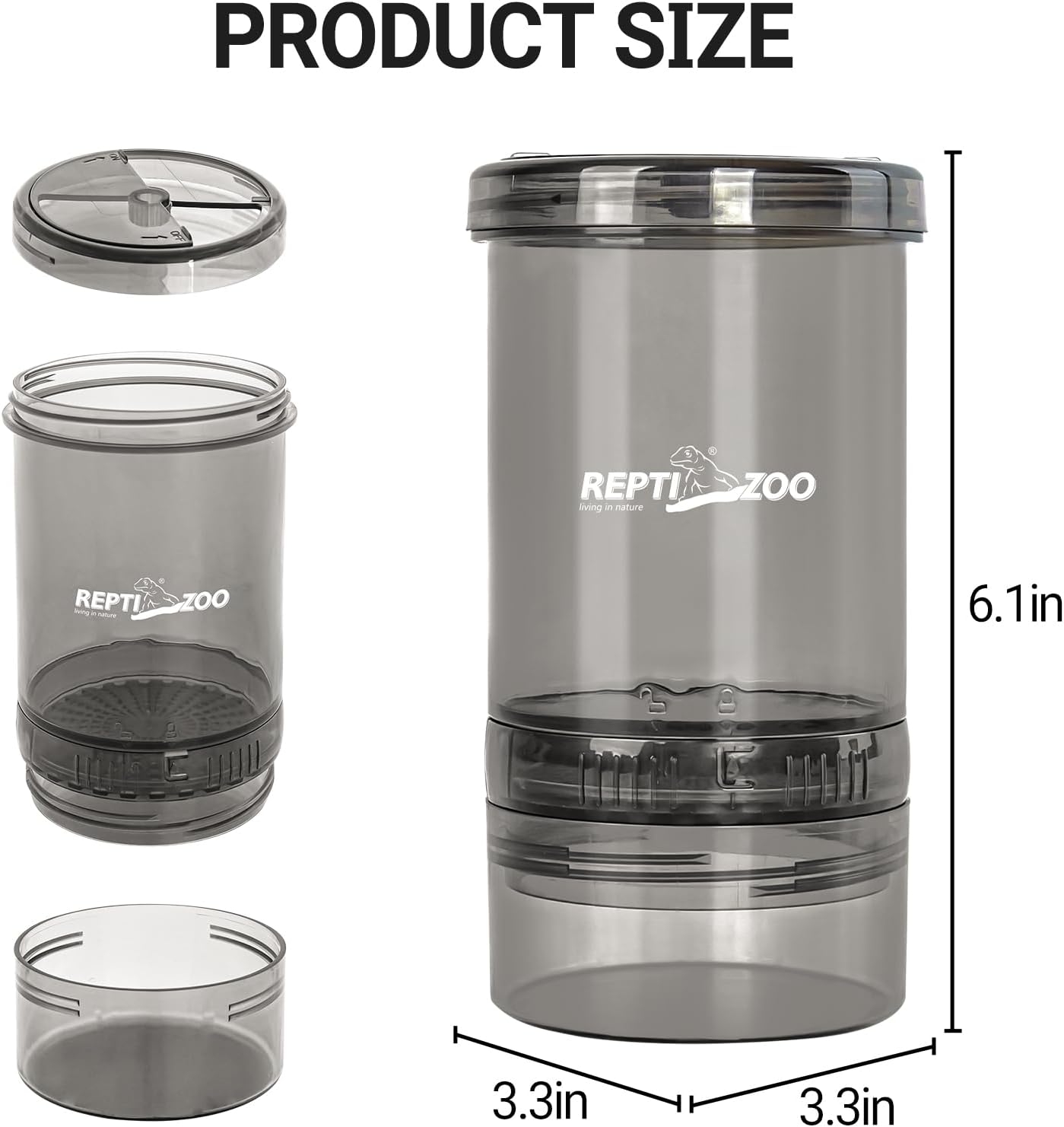 Repti Zoo cricket shaker showing the top insect chamber