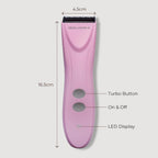 Side view of the professional Balmoni low noise electric trimmer for sensitive pet grooming.