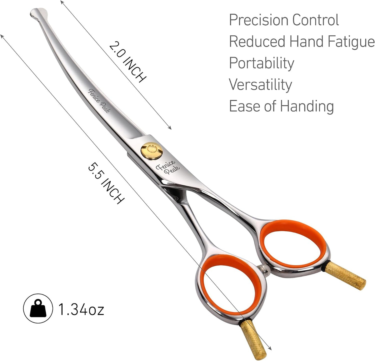 Fenice Peak grooming scissors used for dog paw trimming