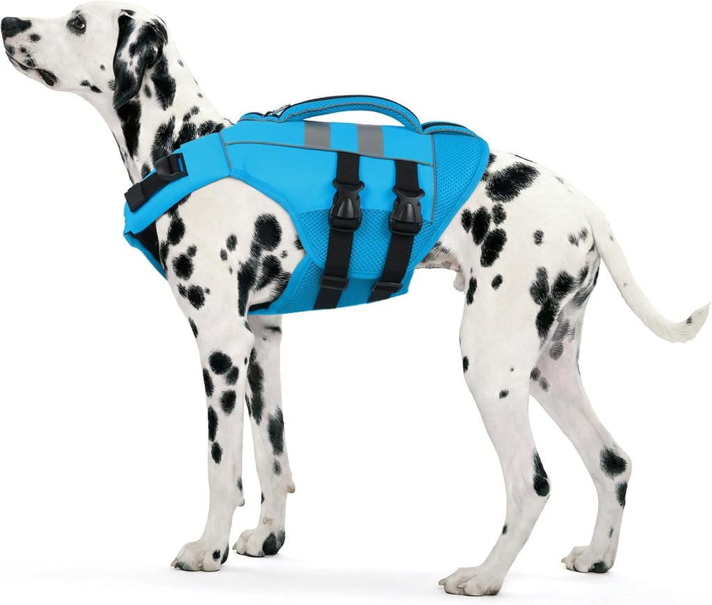 Kuoser high visibility dog safety preserver ideal for boating and swimming