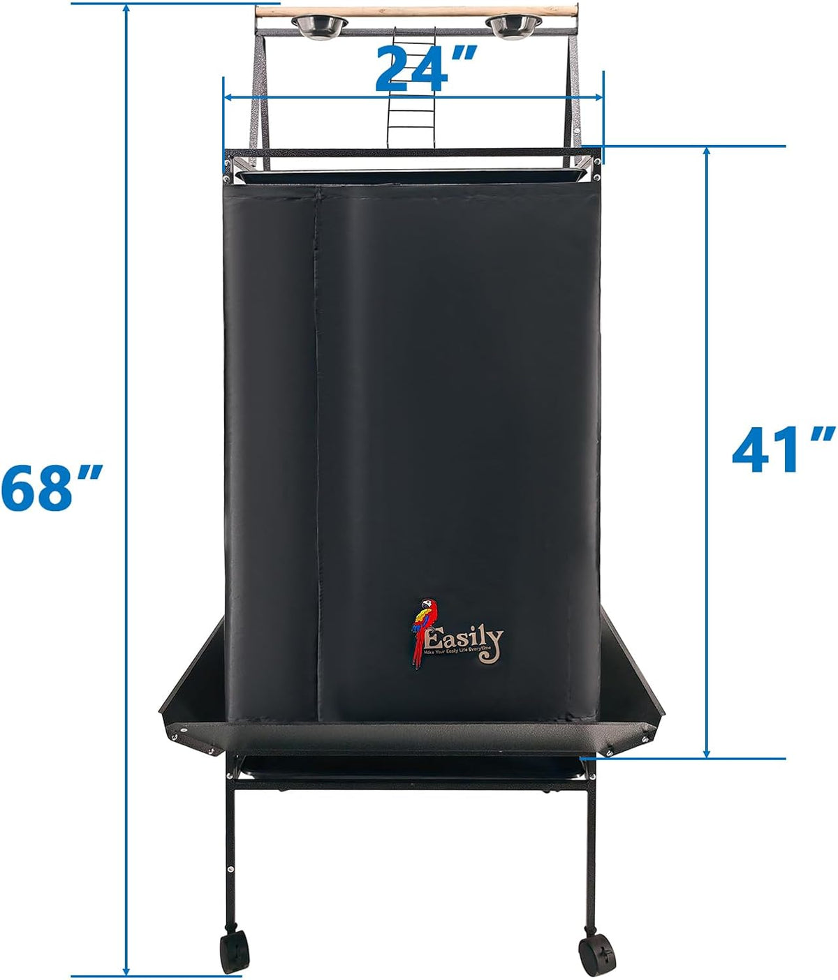 Easily bird cage cover showing magnetic buckle closure mechanism
