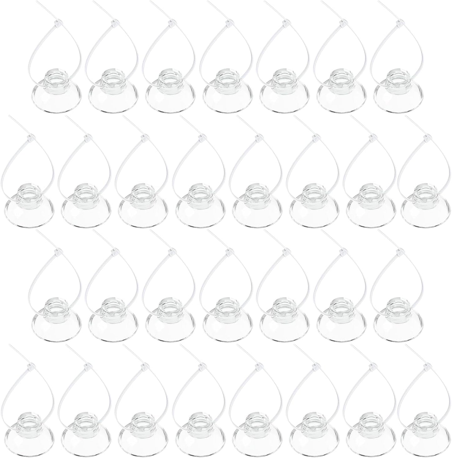Pawfly 10 Pack Suction Cups with 20 Pieces Adjustable Zip Ties for Aquarium Fish Tank Binding Moss Shrimp Dodging Nest - Image 9