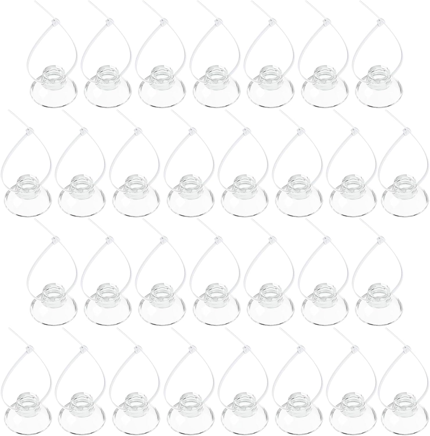 Pawfly 10 Pack Suction Cups with 20 Pieces Adjustable Zip Ties for Aquarium Fish Tank Binding Moss Shrimp Dodging Nest - Image 9