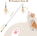 Cat playing with Pawaboo feather wand toy