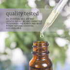 Side profile of Now Foods eucalyptus essential oil showing the 2 fluid ounce volume