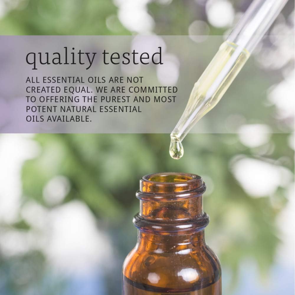 Side profile of Now Foods eucalyptus essential oil showing the 2 fluid ounce volume