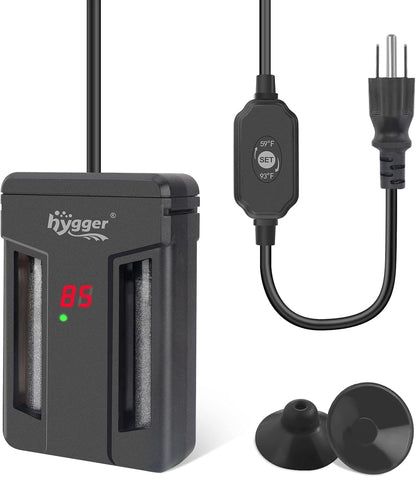 Hygger submersible aquarium heater with external controller front view