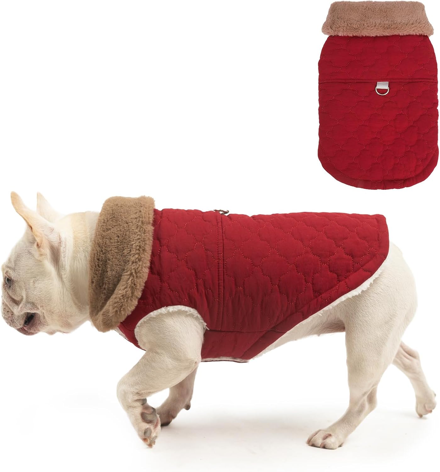 BEAUTYZOO Winter Dog Coat with Harness Built in, Warm Dog Puffer Jacket Vest Padded Fleece Cold Weather Coats Windproof Waterproof Snow Jackets Clothes for Small Medium Puppy, Blue S - Image 12