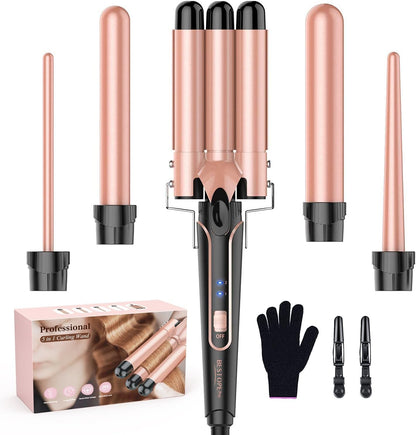 Bestope Pro 5 in 1 curling wand set front view
